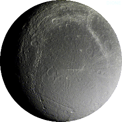 Dione - A moon of Saturn. Dione - A moon of Saturn.