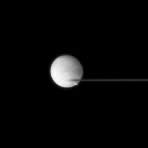 Cassini - Dione Behind Pandora
