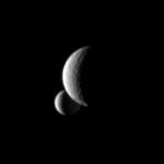 Cassini - Iapetus Behind Tethys