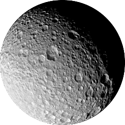 Mimas - A moon of Saturn. Mimas - A moon of Saturn.
